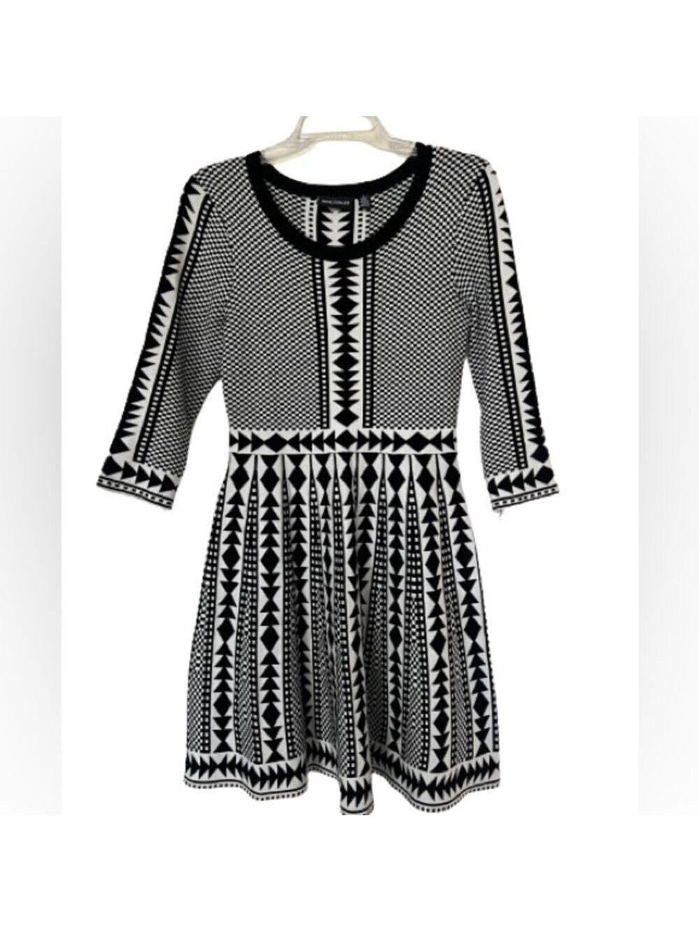 *NWOT* Nina Leonard Geometric Print Sweater Dress. Size S - Picture 2 of 6